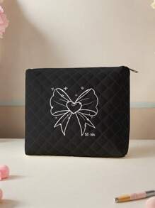 1pc/4pcs Heart & Bow Printed Large Capacity Makeup Bag Set, Portable Cosmetic Storage Box, Travel Toiletry Bag, Beach, Swimming Pool, Swimwear And Travel Storage Pouch, Makeup Bag - Multicolor - View 11