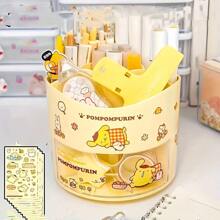 Sanrio Draaibare opbergdoos voor pennen, leuke opbergdoos voor op het bureau met meerdere lagen, beschilderde opbergdoos van kunststof, perfect cadeau voor liefhebbers van kantoorbenodigdheden