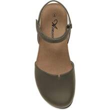 Women's Comfort Flat Sandals - Closed Toe Cork Footbed With Arch Support, Lightweight Breathable Summer Sandals For Walking, Casual Outfits, And Everyday Wear - 常春藤 - 查看 3