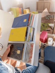 1 pieza Álbum de fotos portátil de 300/240/84 páginas, álbum de gran capacidad todo en uno para fotos instantáneas de 3 pulgadas, serie de tarjetas de famosos, carpeta coleccionista y portafolios de tarjetas de visita, estilo minimalista y práctico para almacenar fotos, tarjetas, sellos, boletos. Útil para la vuelta al colegio y como material escolar