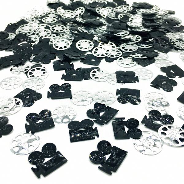 15/30/45g Video Camera Confetti Metallic Foil Table Scatters Confetti For Party Wedding Birthday Bridal Shower Festival Theme Party Decorations Supplies