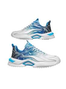 Tenis para Hombre con Estilo Streetwear: Perfectos para Entrenamiento, Trabajo Ligero Industrial, Deportes al Aire Libre como Correr, Escalar, Jugar al Tenis, Salir de Fiesta, Ir al Trabajo y Paseos Diarios - Azul - Ver 10
