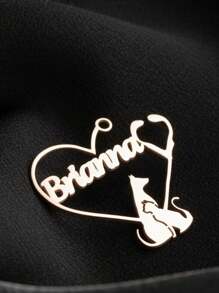 1 件个性化猫/狗听诊器胸针，简约经典设计，适用于包包、服装、男女通用，适合派对、节日、日常穿着、工作会议 - 彩色 - 查看 3