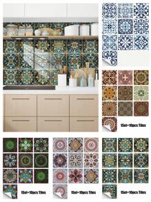 10 piezas de papel tapiz decorativo para el hogar, adhesivos de pared de mosaico creativos DIY autoadhesivos, antiadherentes y antiensuciamiento para cocina, baño, sala de estar, dormitorio y fondo de pared de TV para embellecer el espacio