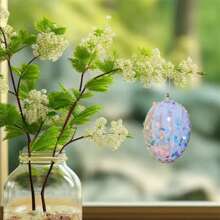 Easter Tree Hanging Decorations 8 Pieces Cute Sequined Egg Spring Ornaments For Home Party Holiday Decor Supplies