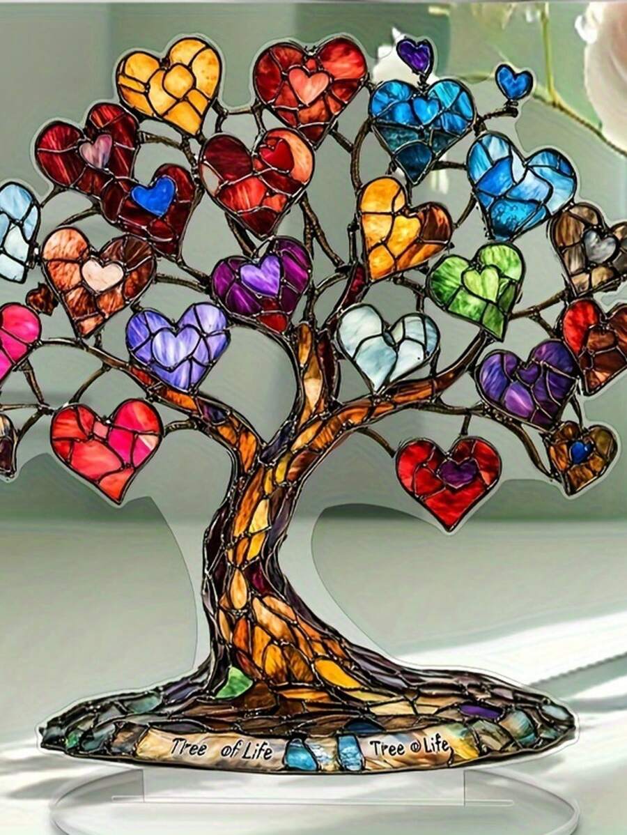 Colorful Tree Of Life Love Acrylic Desktop Decoration Colorful Cafe Bar Decoration Home Decoration - Multicolor - View 1