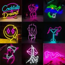 1pc USB Powered Neon Sign LED Decorative Light, Suitable For Room, Bar, Shop, Club, Man Cave, Nightclub, Party Decor