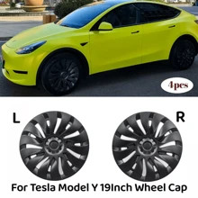For Model Y Wheel Cover Caps 19 Inch Rim Hubcap Hub Cap Matt Black 4pcs UK - 19in - View 1