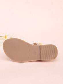 Sandales plates de plage style casual avec boucle pour filles, nouvelle arrivée d'été