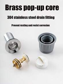 1件套排水套件（国际通用英文句子描述）这款单件式排水套件包含一根水槽排水管，具有防异味和防虫功能，非常适合厨房和浴室使用。浴室配件 浴室工具 - 銀色 - 查看 7