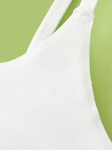 5pcs Girls' Training Sports Bras, Girls' Daily Underwear Contrast Color, Suitable For 10-12 Years Old Girls, Seamless Non-Detachable Fixed Pads - Multicolor - View 5