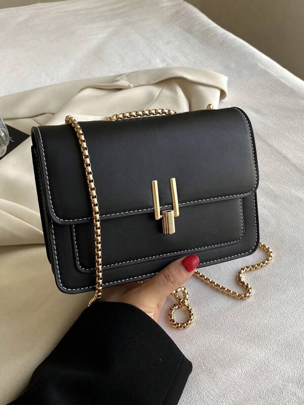 Mini Bolsa de Ombro com Fecho Simples e Fashionable