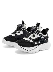 男童渐变色运动鞋，轻便篮球鞋，低帮织物鞋面，橡胶鞋底，EVA 鞋垫，圆头，带旋转扣闭合，适合 14 岁及以下儿童