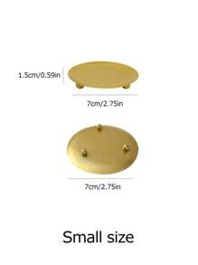 1 pieza/2 piezas/5 piezas Soporte decorativo de hierro dorado/negro para velas, conos de incienso, joyería, bandejas de almacenamiento, decoración de habitaciones, regalos