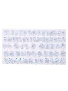 Witte 64 stuks hoofdletters en kleine letters Engelse letters cake biscuit print mal