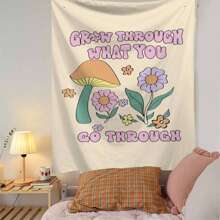 1 PC Inspirational Slogan Patterned Tapestry, Wall Decor Hanging, Room Decoration, Home Decor