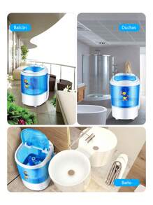Lavadora Semi Automática Rentable Puede Escurrir El Agua - Azul - Ver 9