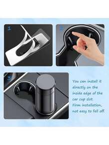 Juego de 6 portavasos de coche con clip limitador, soporte para botellas de agua de coche, fijado con clip universal para almacenamiento de interiores de vehículos