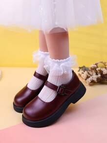 女童时尚复古简约休闲皮鞋，全新秋季系列