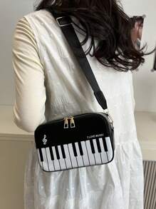 1pc Piano-Shaped Large Capacity Makeup Organizer, Suitable For Storing Daily Cosmetics