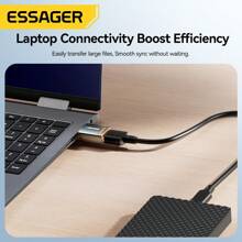 ESSAGER Adattatore OTG 5A, da USB a Type C, convertitore USB, trasmissione ad alta velocità a 5Gbps, per telefono cellulare e computer
