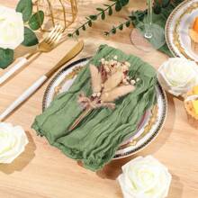 12pcs Bohemian Style Crinkle Cloth Napkins Wrinkled Napkins, Suitable For Wedding, Festival, Birthday, Daily Use And Various Parties