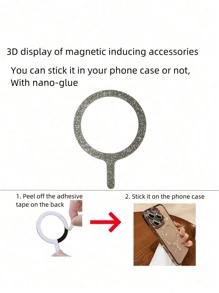 Blue 1pc Transparent Electroplated Shockproof Silicone Case With Glitter Magnetic Ring, Protective Phone Case Made Of TPU Material Compatible With IPhone 15 Pro Max, 16 Pro Max, 16 Pro, 11, 12, 13, 14 Pro Max, 14 Pro, 13 Pro Max, 16, 17, 17 Pro, 17 Pro Max, Supports Wireless Charging - Blue - View 4