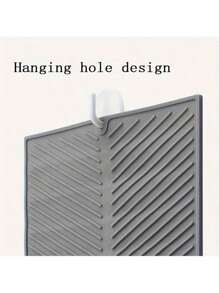 1 件硅胶碗碟架垫、可折叠排水垫、大排水垫、耐热锅架、可用洗碗机清洗的 3 脚垫、厨房配件 - 灰色 - 查看 10