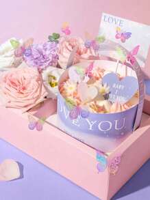 60 miếng dán tường hình bướm 3D, 4 kiểu dáng, 3 kích cỡ, trang trí sinh nhật chủ đề bướm, trang trí tiệc chủ đề bướm, trang trí bánh kem, trang trí phòng em bé (Miếng dán có thể tháo rời với hiệu ứng ánh ngọc trai) - cầu vồng - Xem 3