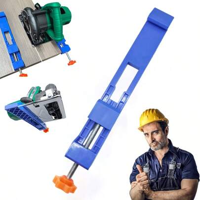 Novo trilho de base ajustável para máquina de corte, grampo de posicionamento de fresamento de serra circular, guia de corte de madeira de precisão, grampo de lâmina de serra fina, guia de grampo de serra de mesa para fazer rapidamente ferramentas de corte de tiras isométricas para trabalhar madeira