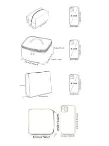 1pc/4pcs Floral Print Makeup Bag Set, Colorful Large Capacity Cosmetic Bag, Portable Toiletry Organizer, Travel Wash Bag, Beach, Swimming Pool, Swimwear And Travel Storage Bag, Makeup Pouch - Multicolor - View 7