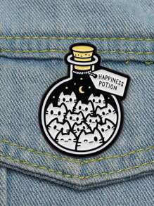 1 PIEZA Pasador de gatos lindos, insignias de anime de dibujos animados, broches para ropa, pin de esmalte, insignias de mujer, accesorios de joyería, regalos para amigos