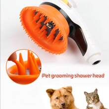 Ensemble de pomme de douche de massage pour animaux de compagnie, outil de toilettage doux antidérapant et anti-éclaboussures pour la beauté des animaux de compagnie, décoration de salle de bain à la maison