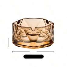 1pc Glass Ashtray, High-End Commercial/Home Decor Ashtray, Simple & Classy Smoking Tray, Fashionable &