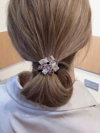 1 件女士精致发带，女式简约优雅发带，橡皮筋，发圈，Ins 发饰