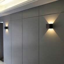 6W LED Square Wall Light Modern Design Adjustable Lighting Angle Waterproof Black Square Wall Lamp For Balcony Stairs Indoor Garden Living Room Bathroom Kitchen Bedroom Hallway - 暖光 - 查看 9