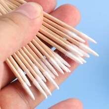 200 PCS Portable Nail Polish Makeup Remover Clean Cotton Swabs  Superfine Tip Cotton Swab For Healthy Manicures And Makeup Clean Cotton Swabs - 白色 - 查看 5