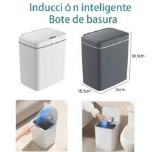 AMAZING VISION Bote de basura Inducción inteligente 15L Recargable - Blanco y Negro - Ver 1