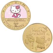 Sanrio 1pc/5pcs Random Style Hello Kitty Cute Cartoon Commemorative Coin, Cartoon Gift Commemorative Medal Small Gift, Suitable For Easter, National Day, Women's Day