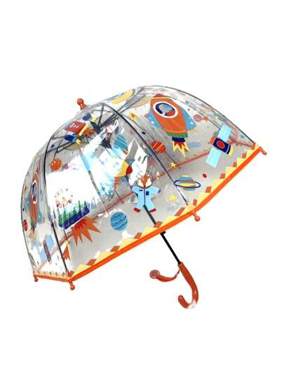 23" Transparent Umbrella With Automatic Opening