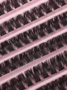 160/290/300pcs D-Curl Fluffy Single Lash Tray,Suitable For Beginners,DIY At Home For Natural Big Eye Makeup,Easy To Use,Soft And Comfortable,Suitable For Professionals,Daily Outings,Travel,Photography,Parties,Weddings ,Single False Eyelashes. - D - 查看 8