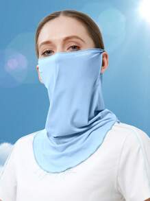 GOLOVEJOY 1 件女士时尚纯色简约颈罩防晒防紫外线清凉面罩，适合露营、骑自行车、徒步旅行、登山等户外活动