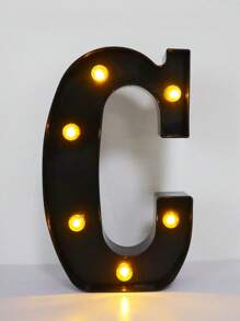 1pc 21.8cm/8.58in Height Festival And Party Lighting,Christmas Decorations Lights Outdoor, LED Lamp,Numbers 0-9, Letters A-Z, Christmas Decoration Numbers Lights, Holiday Accessory, Wedding Birthday Party Supplies, Room Scene Decor - Black - View 30
