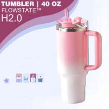 (Brand New Unopened) STENLEYS 40 Oz Stainless Steel Aster Blueberry Milk MAUVE SHIMMER Pearl The Halloween Tumbler Stainless Steel Water Bottle Double Wall Vacuum Insulated Portable Drinking Cup Travel Iced Coffee Mug Summer Drinkware With Handle And Straw, Perfect For Travel, Home, Office, Summer Sips, Ice Drinks & Hot Drinks - 40oz - 查看 9