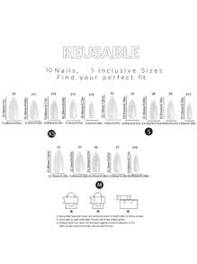 10pcs Blush Press On Nails Spring Flowers Fake Nails Pink Cat Eye Fake Nails Short Almond Shape Manicure Set Includes 1sheet Adhesive Tabs & 1pc Mini File Perfect For Everyday Wear - Multicolor - View 6