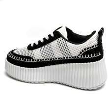 Women's Urban Lace-Up Platform Sneakers - Black - View 3