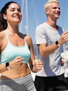 运动型表带,兼容男女款 ,尺寸:40mm、41mm、38mm、42mm、46mm、44mm、45mm、49mm;编织弹力尼龙表带,兼容 Series 11、10、9、8、7、6、5、4、3、2、1、SE、Ultra、3、2、1。 - 粉砂色 - 查看 5