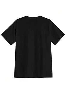 Yes - Relayer Logo T-Shirt Fashionable Plus Size Women's T-Shirt, Super Soft And Breathable Cotton | Comfortable Fit, Versatile Everyday Style, Suitable For All Seasons. - Black - View 3