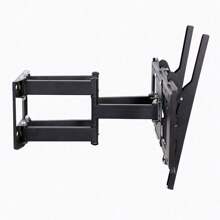 TV Wall Mount For LED LCD, Swivels Tilts Extends Double Arm Full Motion TV Wall Bracket Holds Up To 50kg, Includes Cable - Black - View 3