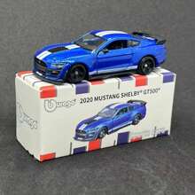 Burago 官方授权正品 1:64 合金车模，奔驰凯迪拉克仿真压铸车，装饰收藏品，男士圣诞节/生日礼物 - 1:64 2020 MUSTANG SHELBY GT500-藍 - 查看 6